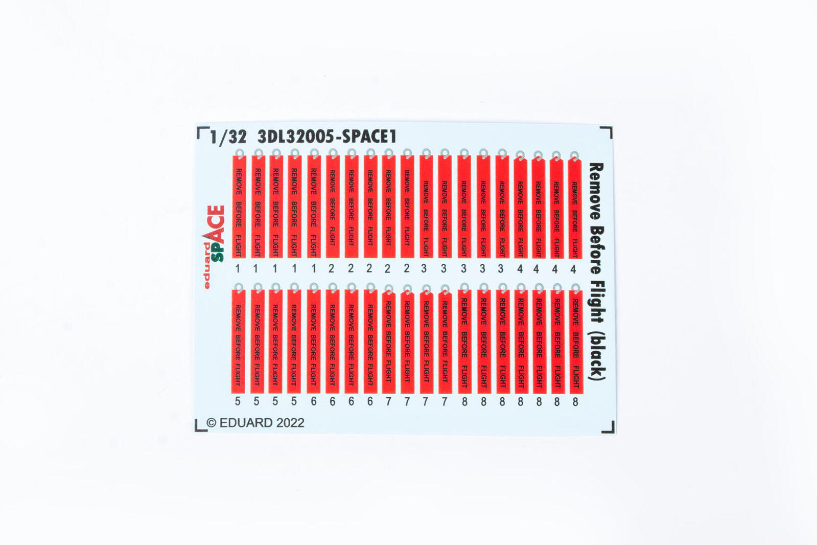 Eduard 1/32 Remove Before Flight (black) Space Decals Eduard
