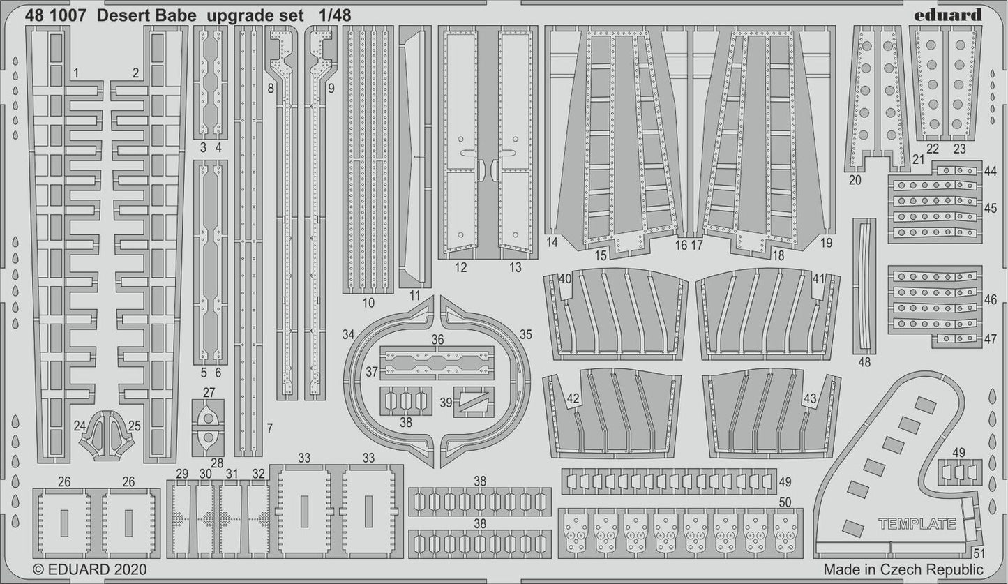 Eduard 1/48 Desert Babe upgrade Photo etched set (Eduard) Eduard