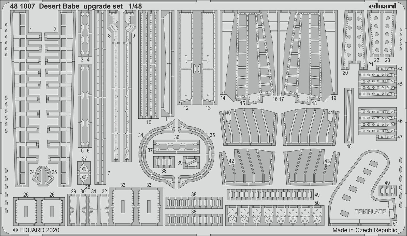 Eduard 1/48 Desert Babe upgrade Photo etched set (Eduard) Eduard