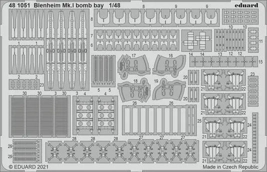 Eduard 1/48 Blenheim Mk.I bomb bay Photo etched parts Eduard