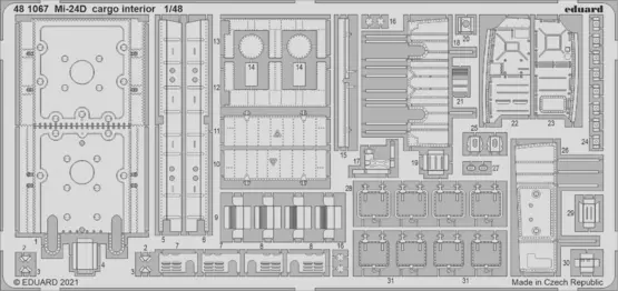 Eduard 1/48 Mi-24D (Trumpeter) Seatbelts Steel Colour Photo Etch Set Eduard