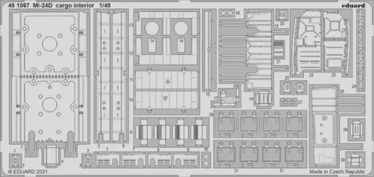 Eduard 1/48 Mi-24D (Trumpeter) Seatbelts Steel Colour Photo Etch Set Eduard