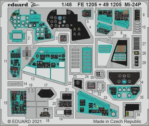 Eduard 1/48 Mi-24P interior Photo etched set Eduard