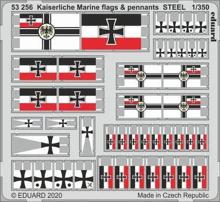 Eduard 1/350 Kaiserlische Marine flags & pennants STEEL Photo etched parts Eduard