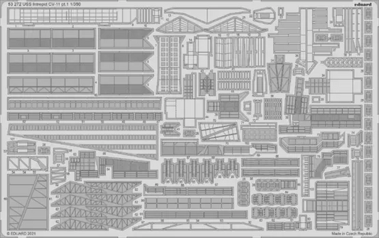 Eduard 1/350 USS Intrepid CV-11 pt.1 Photo etched parts Eduard