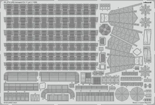 Eduard 1/350 USS Intrepid CV-11 pt.3 Photo etched parts - Franklin Hobbies Ltd