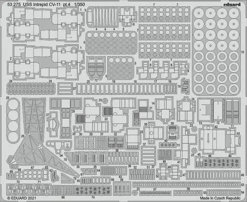 Eduard 1/350 USS Intrepid CV-11 pt.4 Photo etched parts Eduard
