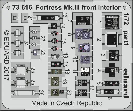Eduard 1/72 Fortress Mk. III front interior 1/72 (Airfix) Eduard