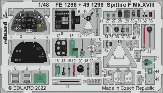 Eduard 1/48 Spitfire F Mk.XVIII Photo etched parts Eduard