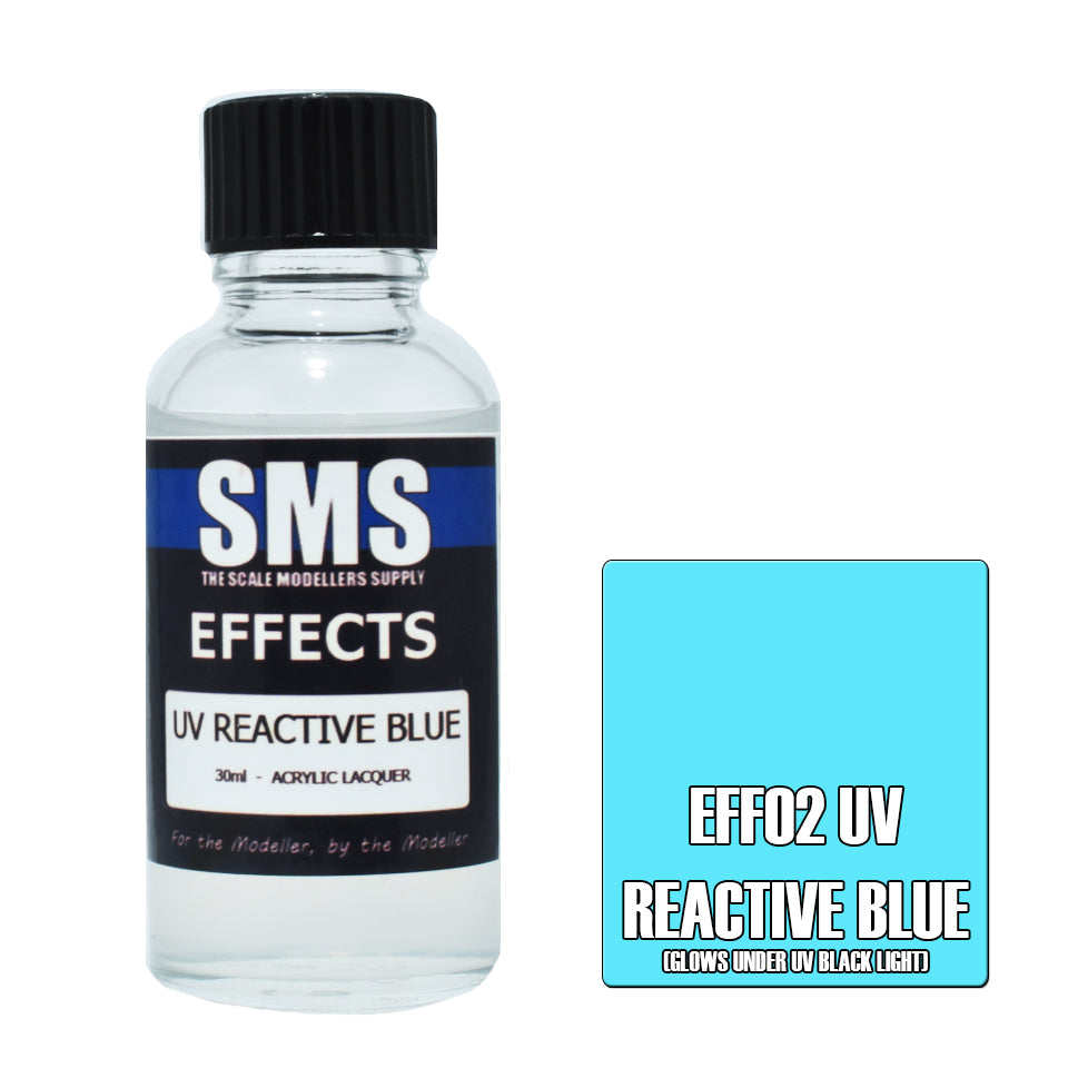 SMS Effects UV Reactive Blue Acrylic Lacquer 30ml