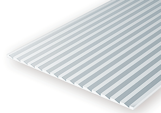 Evergreen White Polystyrene Novelty Siding Sheet 0.060 x 6 x 12" / 1.5mm x 15cm x 30cm (1) Evergreen
