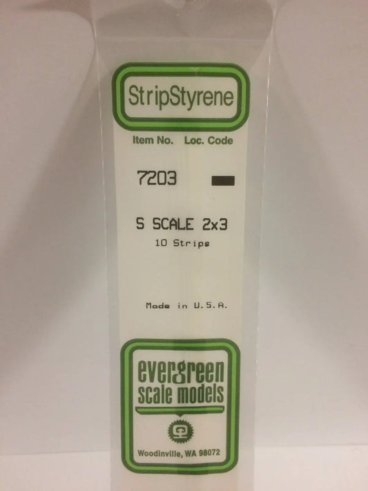 Evergreen White Polystyrene S-Scale Strip 0.031 x 0.047 x 14" (10) Evergreen