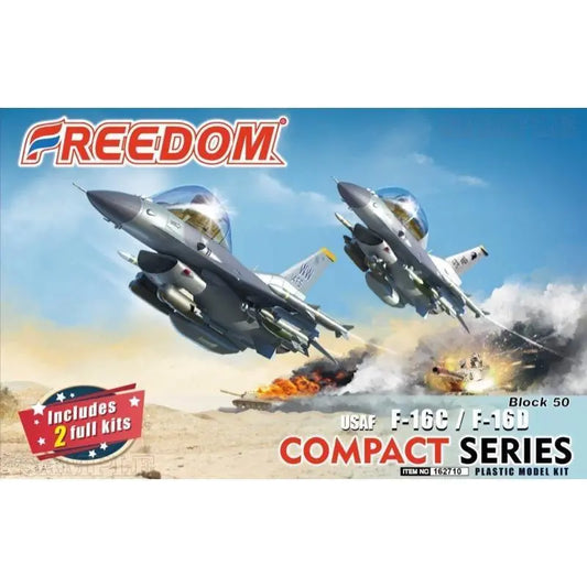 Freedom Models Egg F16C & F-16D USAF Block 50 (Includes 2 Kits) Plastic Model Kit Freedom Models