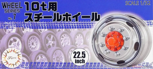 Fujimi 1/32 Steel Wheel for 10t 22.5inch (Wheel-07) Plastic Model Kit Fujimi