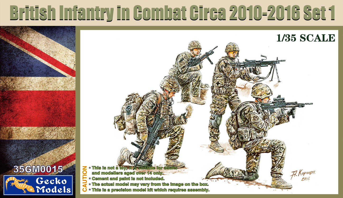 Gecko 1/35 British Infantry In Combat Circa 2010~2012 Set 1 Plastic Model Kit