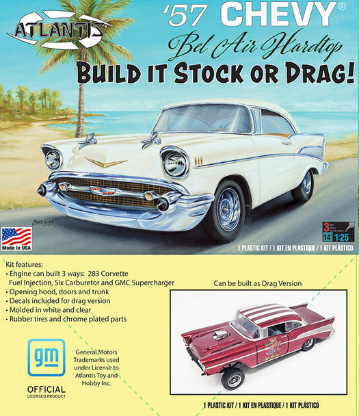 Atlantis 1/25 1957 Chevy Bel Air Plastic Model Kit