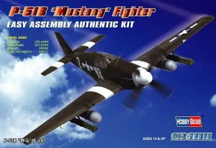 HobbyBoss 1/72 P-51B “Mustang” Fighter Plastic Model Kit HobbyBoss