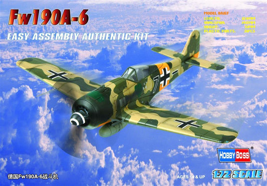 HobbyBoss 1/72 Germany Fw190A-6 Fighter Plastic Model Kit HobbyBoss