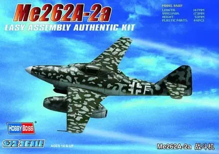 HobbyBoss 1/72 Me262A-1a Plastic Model Kit HobbyBoss