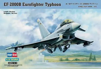 HobbyBoss 1/72 EF-2000B Eurofighter Typhoon Plastic Model Kit HobbyBoss