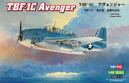 HobbyBoss 1/48 TBF-1C Avenger Plastic Model Kit HobbyBoss