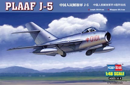 HobbyBoss 1/48 Chinese People's Liberation Army Force J-5 Plastic Model Kit