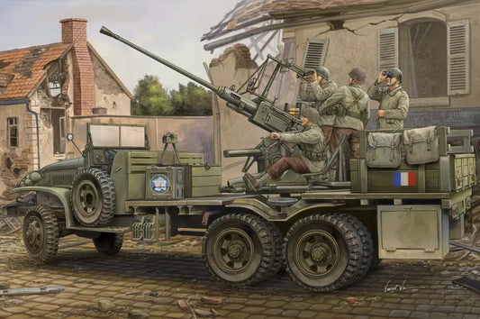 HobbyBoss 1/35 GMC Bofors 40mm Gun Plastic Model Kit HobbyBoss