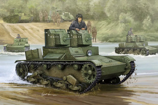 HobbyBoss 1/35 Soviet T-26 Light Infantry Tank Mod.1931 Plastic Model Kit HobbyBoss