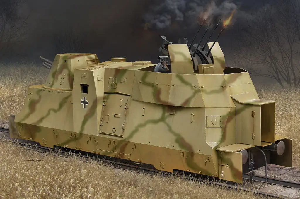 HobbyBoss 1/72 German Kanonen und Flakwagen of BP42 Plastic Model Kit HobbyBoss