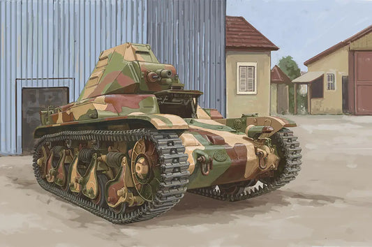 HobbyBoss 1/35 French R35 with FCM Turret Plastic Model Kit HobbyBoss