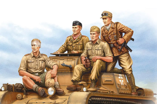 HobbyBoss 1/35 German Tropical Panzer Crew Plastic Model Kit HobbyBoss