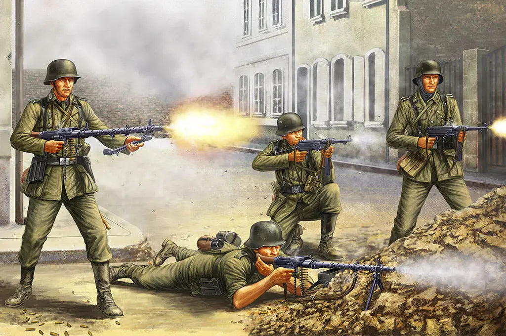 HobbyBoss 1/35 German Infantry " The Barrage Wall" Plastic Model Kit HobbyBoss