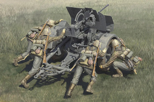 HobbyBoss 1/35 German 20mm Flak 38 crews Plastic Model Kit HobbyBoss