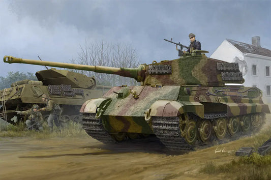 HobbyBoss 1/35 Pz.Kpfw.VI Sd.Kfz.182 Tiger II (Henschel 1944 Prod.) w/ Zimmerit Model Kit HobbyBoss