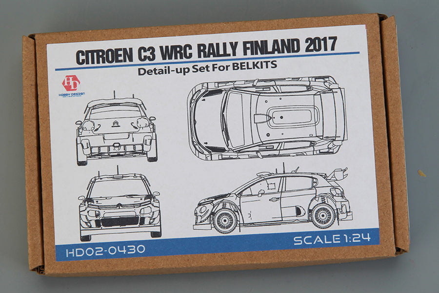 Hobby Design 1/24 Citroen C3 Wrc Rally Finland 2017 Detail-up Set For Belkits（PE+Metal parts+Resin