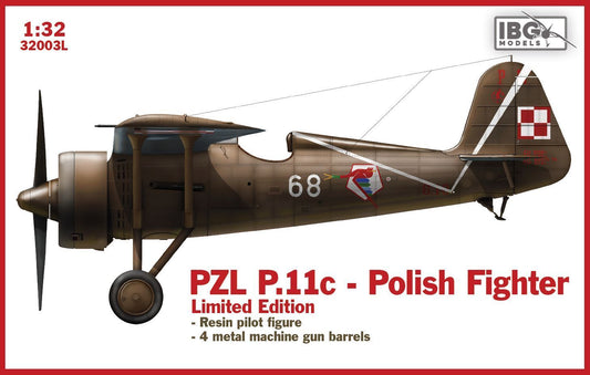 IBG 1/32 PZL P.11c Polish Fighter - LIMITED EDITION Plastic Model Kit