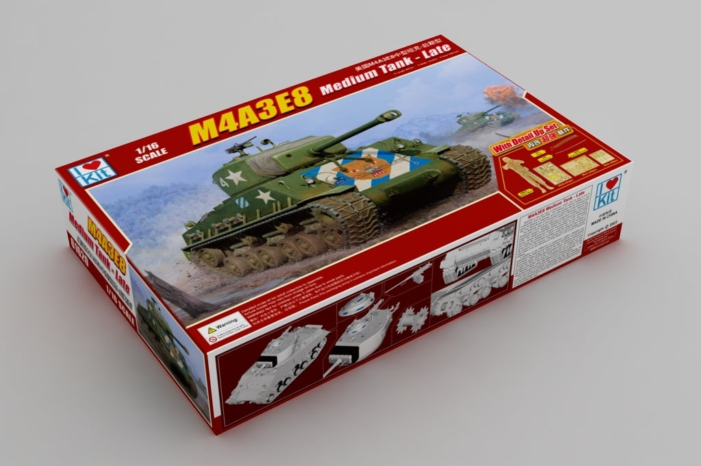 I Love Kit 1/16 M4A3E8 Medium Tank - Late Plastic Model Kit