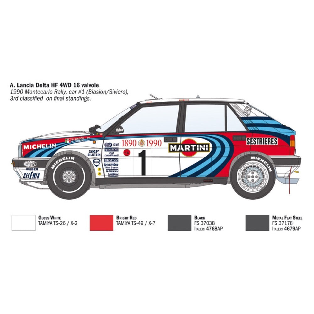 Italeri 1:12 Lancia Delta HF Integrale 16v