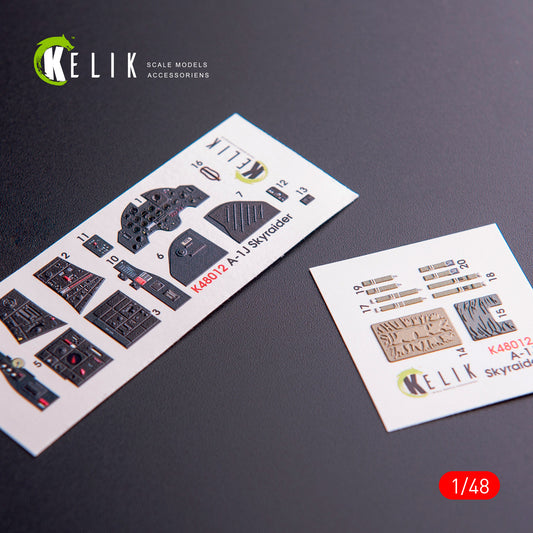 Kelik 1:48 A-1J Skyraider interior 3D Decals for Tamiya Kit