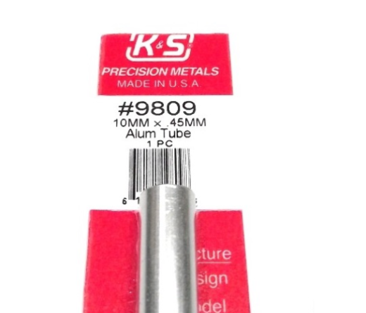 K&S Aluminium Tube 10 x 300mm 0.45 Wall (1)