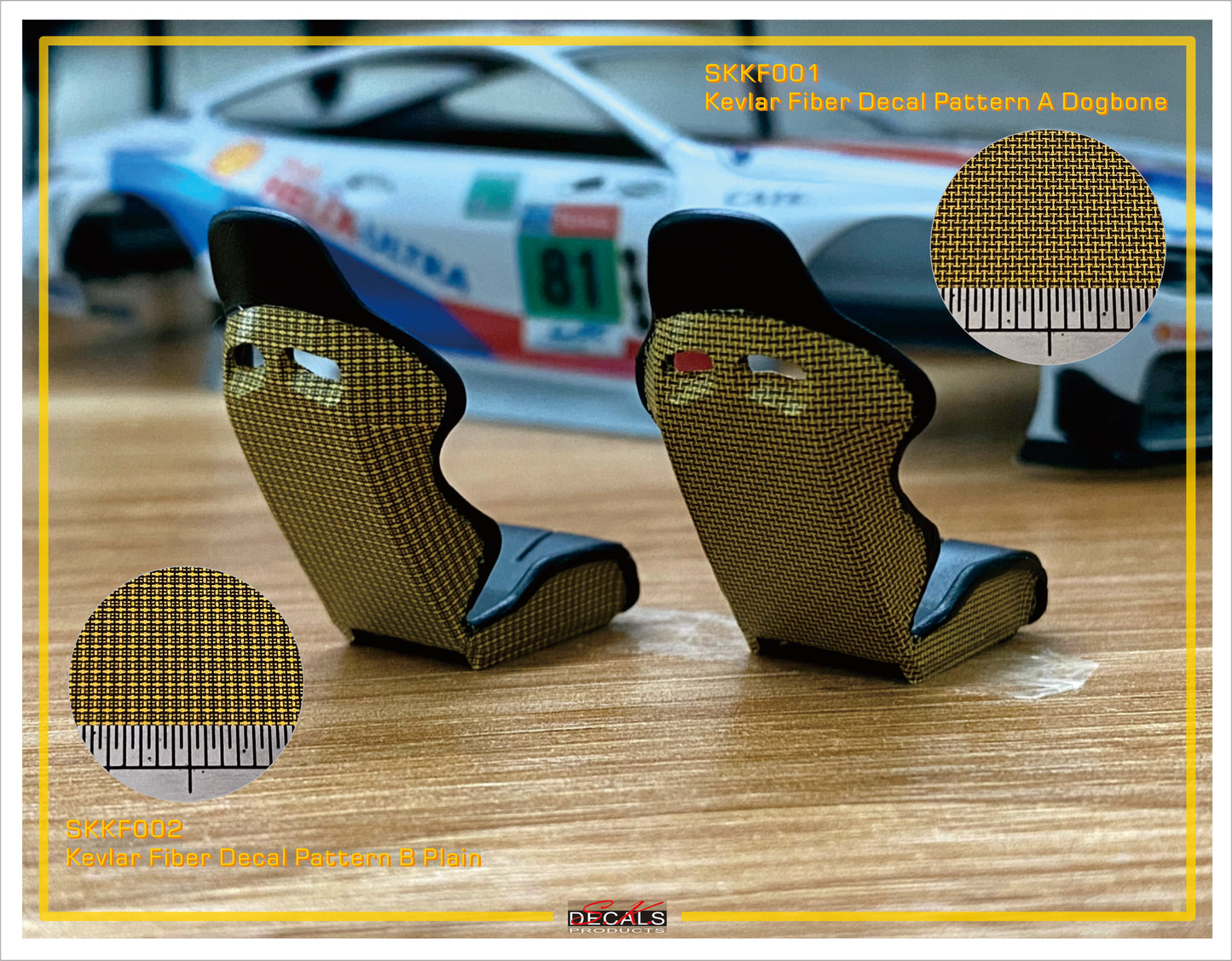 S.K. Decals Kevlar Fibre Decal Pattern A Dogbone