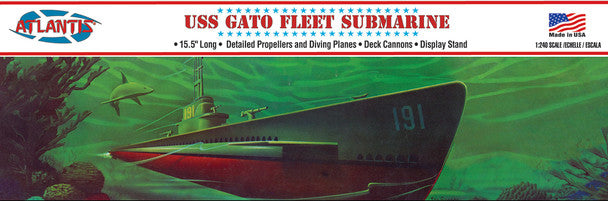 Atlantis 1/240 WWII Gato Class Fleet Submarine Plastic Model Kit