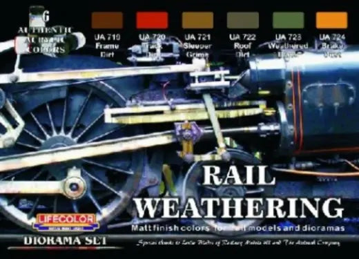 Lifecolor Rail Weathering Diorama Acrylic Paint Set 6 x 22ml Lifecolor