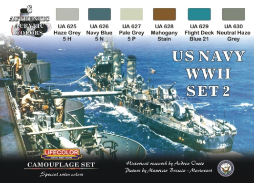 Lifecolor US Navy #2 Acrylic Paint Set 6 x 22ml