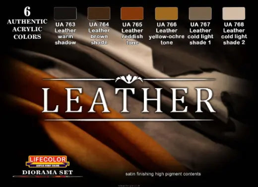 Lifecolor Leather Set Acrylic Paint Set Lifecolor
