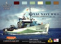 Lifecolor Royal Navy WWII Western Approach #2 Acrylic Paint Set 6 x 22ml