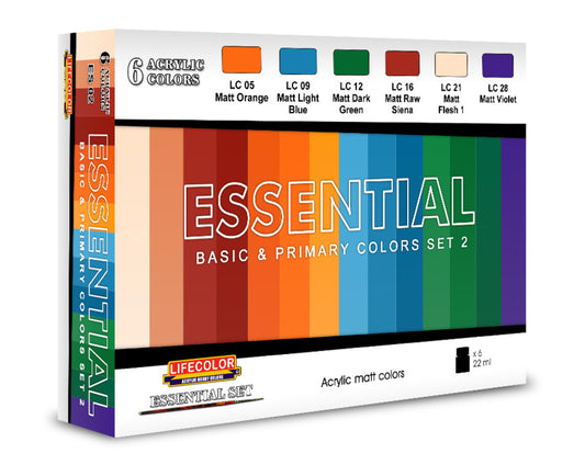 Lifecolor Essential Set #2 Acrylic Paint Set 6 x 22ml