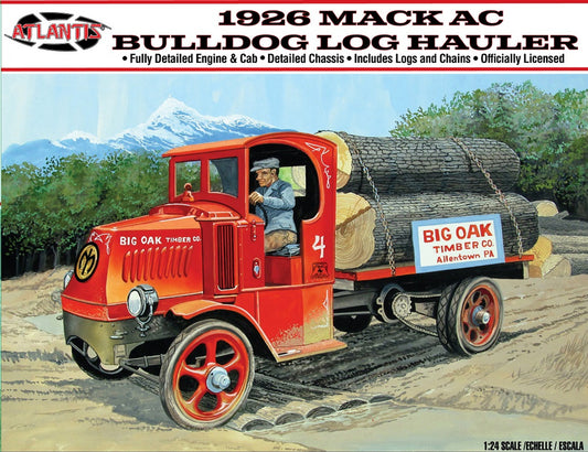 Atlantis 1:24 1926 Mack AC Bulldog Log Hauler