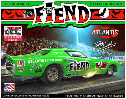 Atlantis 1/32 Snap Tom Daniel Fiend Funny Car Plastic Model Kit