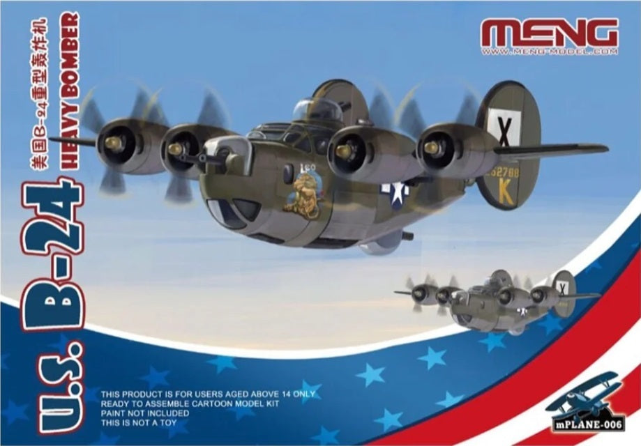 Meng U.S. B-24 Heavy Bomber (Cartoon Model) Plastic Model Kit